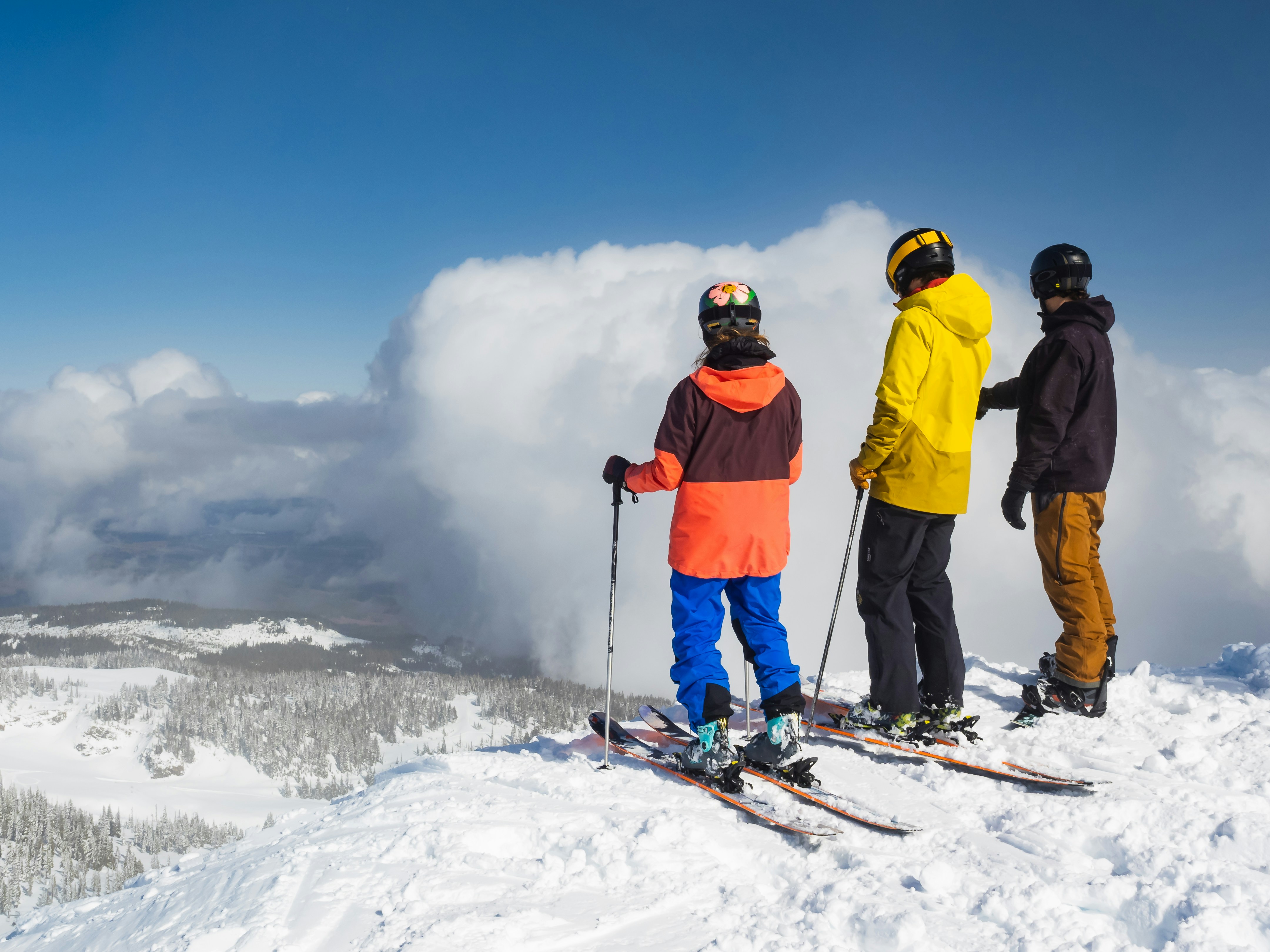 Ski club members enjoying the slopes